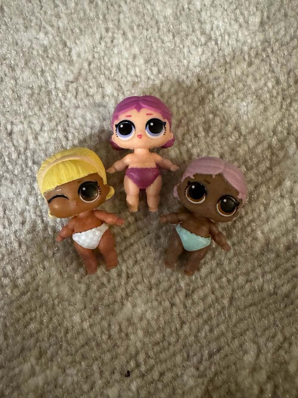 L.O.L. Surprise! Lil Sisters Lot of 3: Lil Countess, Lil Super B.B., and Lil Jet